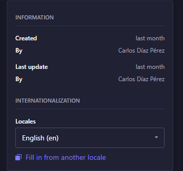 Selección de "locale"